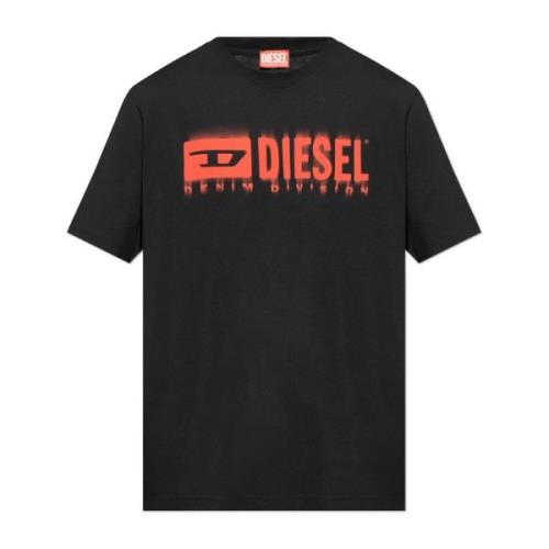 Diesel T-shirt `T-Adjust-Q7` Black, Herr