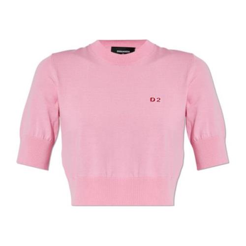 Dsquared2 Topp med logotyp Pink, Dam