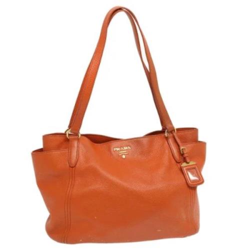 Prada Vintage Pre-owned Laeder totevskor Orange, Dam