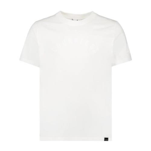 Courrèges Tryckt Logotyp Rund Hals T-shirt White, Herr