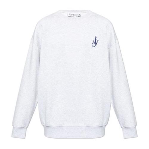 JW Anderson Sweatshirt med logotyp Gray, Herr