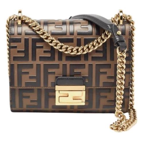 Fendi Vintage Pre-owned Laeder axelremsvskor Brown, Dam