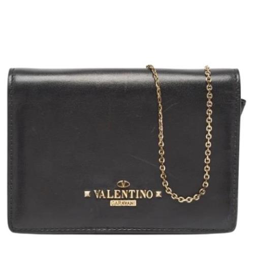 Valentino Vintage Pre-owned Laeder kuvertvskor Black, Dam