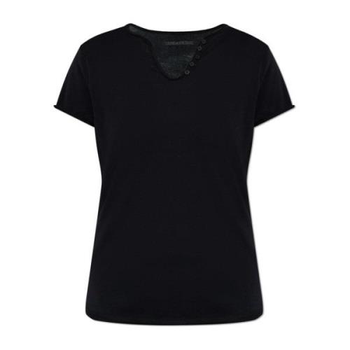 Zadig & Voltaire T-shirt 'Tunisien' Black, Dam