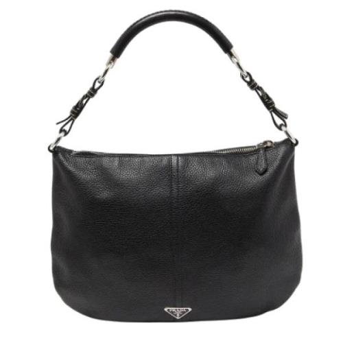 Prada Vintage Pre-owned Laeder axelremsvskor Black, Dam