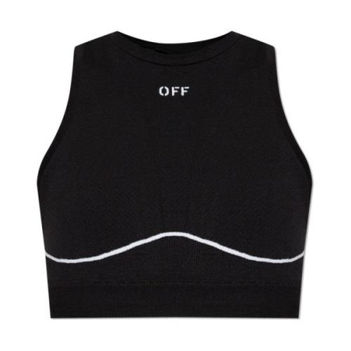 Off White Topp med logotyp Black, Dam