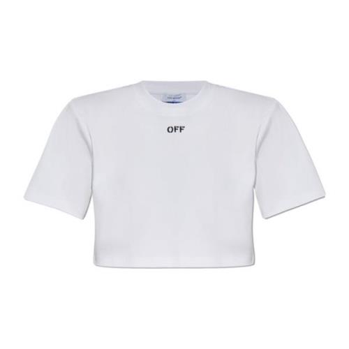 Off White Randig t-shirt White, Dam