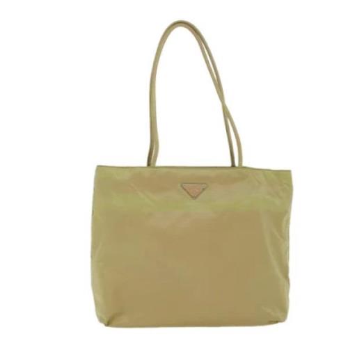 Prada Vintage Pre-owned Nylon totevskor Green, Dam