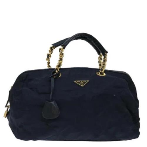 Prada Vintage Pre-owned Nylon prada-vskor Blue, Dam