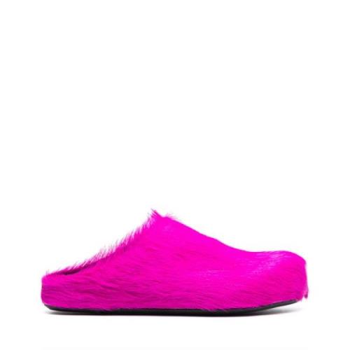 Marni Fuchsia Slip-On Sandals Pink, Dam