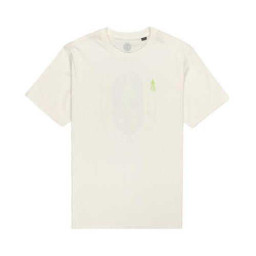 Element Kortärmad trädtryck T-shirt White, Herr