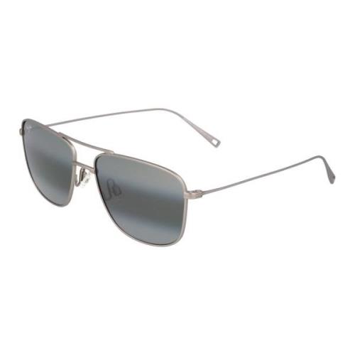 Maui Jim Fyrkantiga Metall Solglasögon Mikioi Gray, Unisex