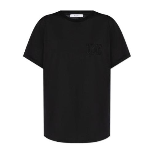 Max Mara T-shirt `Mango` Black, Dam