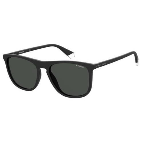 Polaroid Stiliga solglasögon med polariserade grå linser Black, Herr