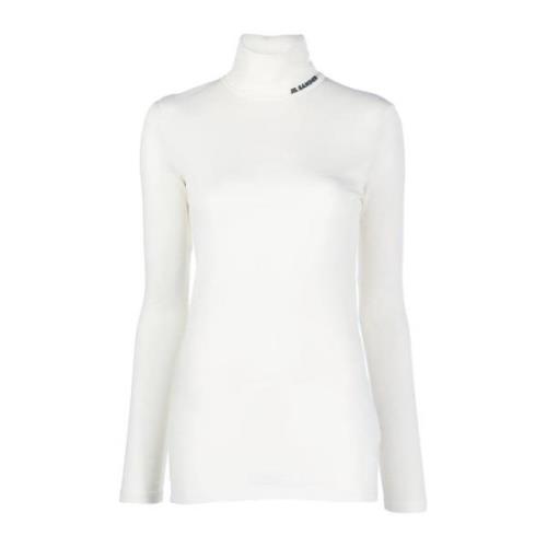 Jil Sander Naturlig Turtleneck Tröja White, Dam