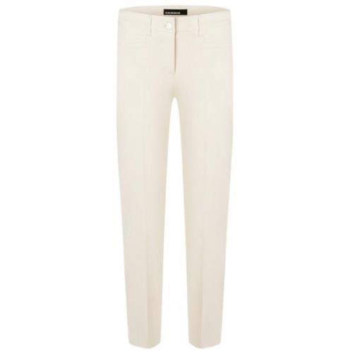 Cambio Ivory Straight Leg Pant with Belt Beige, Dam