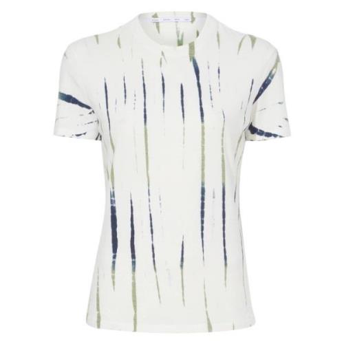 Proenza Schouler Randig Tie Dye T-shirt White, Dam