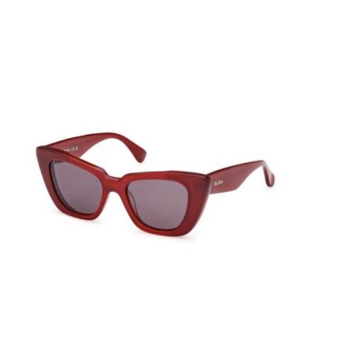 Max Mara Röd Rök Solglasögon Glimpse5 Red, Dam