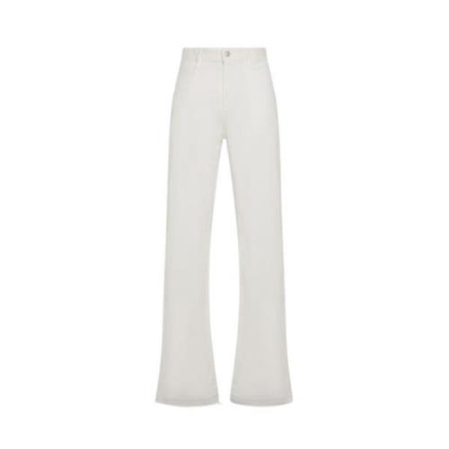 Cycle Mid Rise Straight Leg Jeans White, Dam