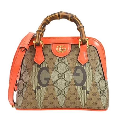 Gucci Vintage Pre-owned Canvas gucci-vskor Brown, Dam