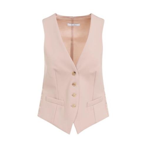 Max Mara Cipria Kiwi Gilet Pink, Dam