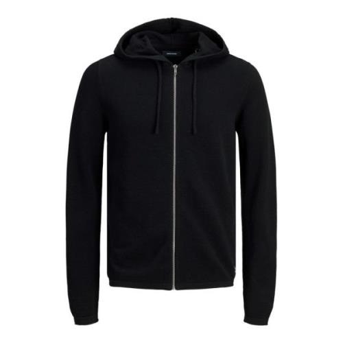 Jack & Jones Svart Bomull Huvtröja Black, Herr