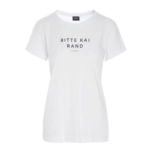 Bitte Kai Rand Vit Logotyp Kortärmad T-shirt White, Dam