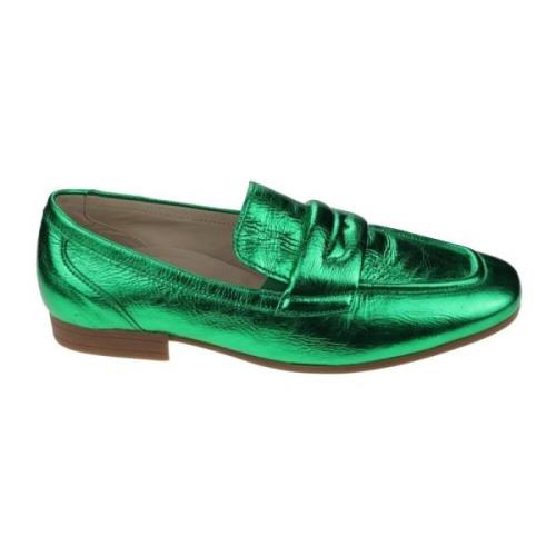 Gabor Grön Lackläder Moccasin Green, Dam