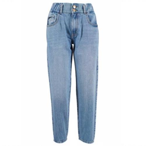 YES ZEE Högmidjade denim jeans regular fit Blue, Dam