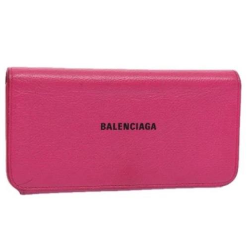 Balenciaga Vintage Pre-owned Laeder plnbcker Pink, Dam