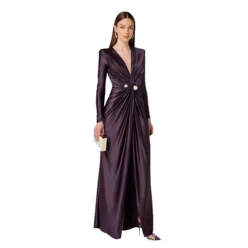 Elisabetta Franchi Elegant Ab54737E2 Klänning 200* Purple, Dam