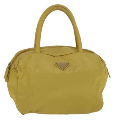 Prada Vintage Pre-owned Nylon prada-vskor Yellow, Dam