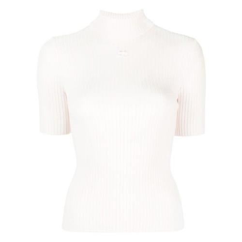 Courrèges Stickad Jumper Sweater Pink, Dam