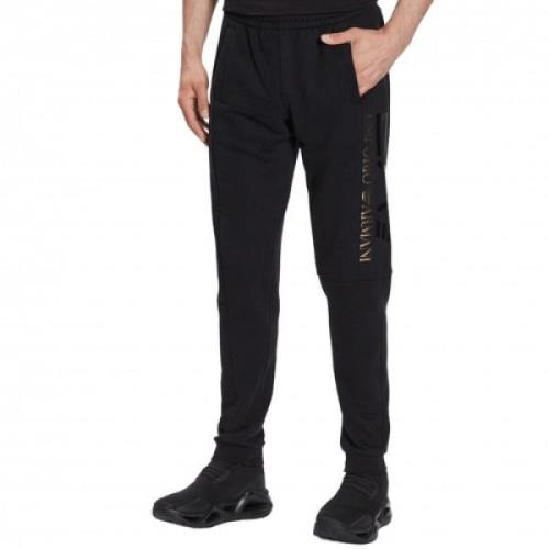 Emporio Armani EA7 Svarta Joggingbyxor med Unik Stil Black, Herr