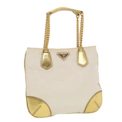 Prada Vintage Pre-owned Nylon prada-vskor Beige, Dam