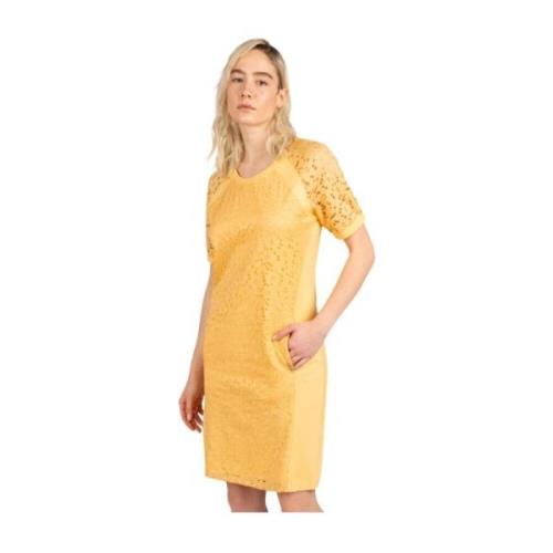 Liu Jo Spetsinsatsklänning Vårsamling Yellow, Dam