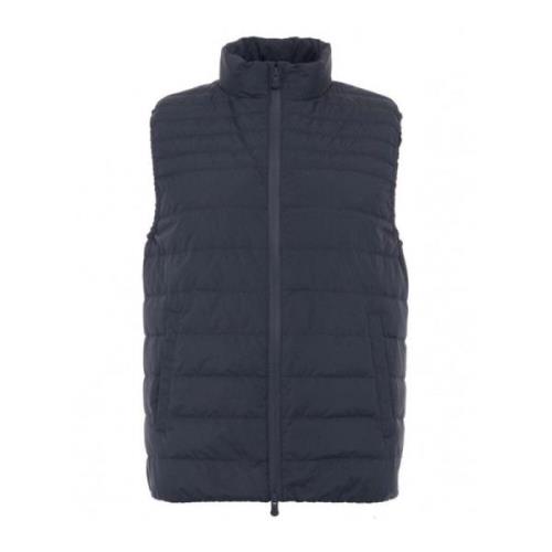 People of Shibuya Blå Puffer Vest med Dubbel Dragkedja Blue, Herr