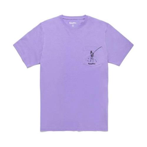 RefrigiWear Bomull T-shirt med Kontrastlogo Purple, Herr