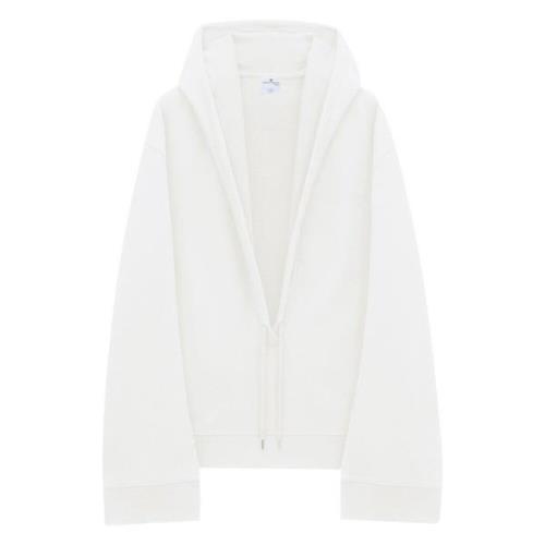 Courrèges Hyperbole Cocoon Hoodie White, Dam