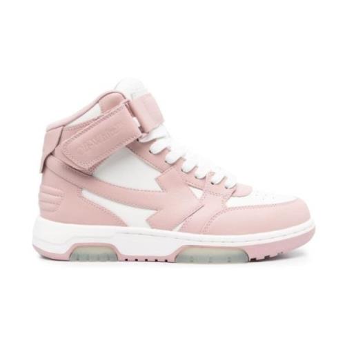 Off White Rosa Högtoppsneakers med Pilar Pink, Dam