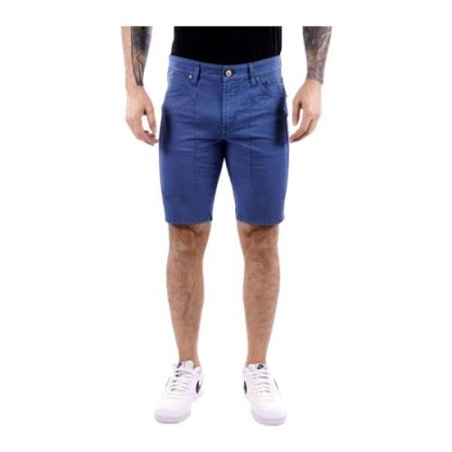 Jeckerson Slim Bermuda med Patches Blue, Herr