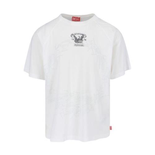 Diesel Vit T-shirt Kollektion White, Herr