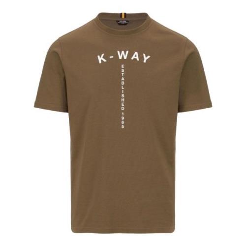K-Way T-Shirts Brown, Herr