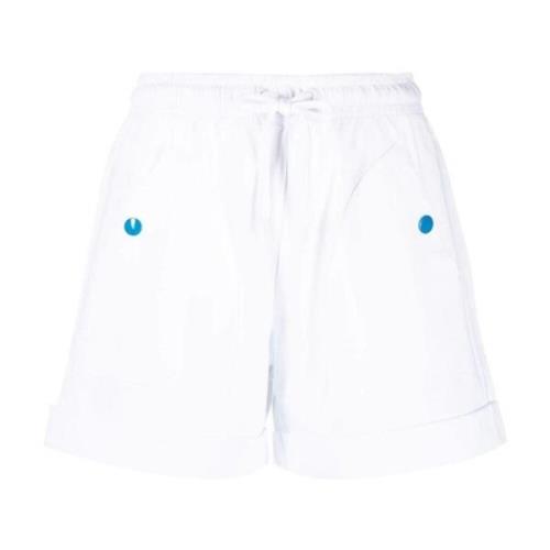 Moschino Hög midja pärla Bermuda shorts White, Dam