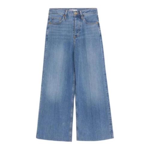 Tommy Hilfiger Cropped Wide Leg Jeans Blue, Dam