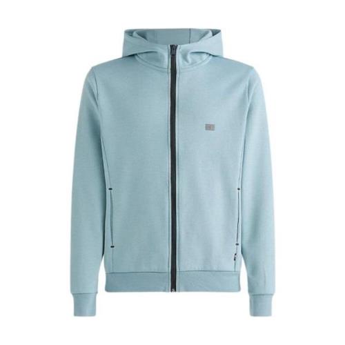 Tommy Hilfiger Herr Zip Tech Essentials Hoodie Blue, Herr