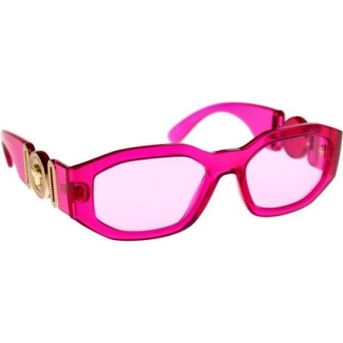 Versace Ikoniska solglasögon med enhetliga linser Pink, Unisex