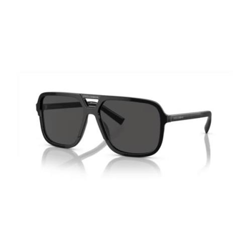 Dolce & Gabbana Italiensk stil solglasögon med UV-skydd Black, Herr