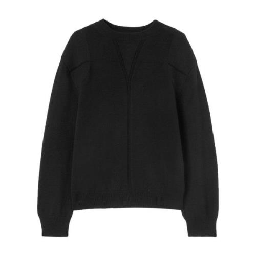 Jil Sander Svart Ullblandning Rund Hals Tröja Black, Herr