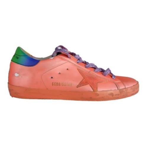 Golden Goose Orange Glitter Sneakers med Suede Star Orange, Dam